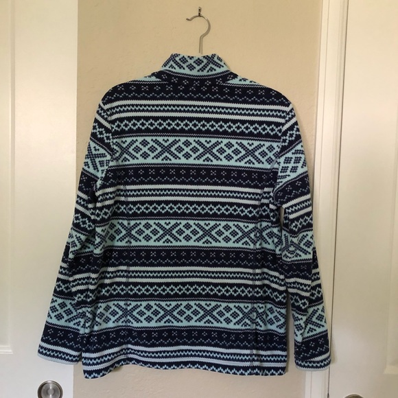 Lands End Pull Over Fleece Sweater - Picture 2 of 3